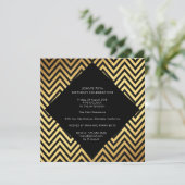 Überraschung Geburtstagspartei Art Deco Geometrie  Einladung (Stehend Vorderseite)