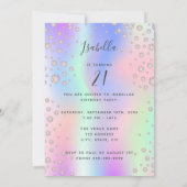 Überraschung Geburtstagspartei rosa lila Diamanten Einladung (Rückseite)