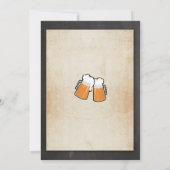 Überraschung Geburtstagsparty Chalk Biers Einladun Einladung (Rückseite)