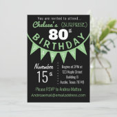 Überraschung Geburtstagsparty Einladung (Stehend Vorderseite)