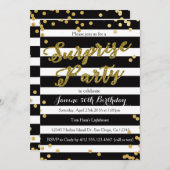 Überraschung Geburtstagsparty Einladung (Vorne/Hinten)