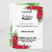 Überraschung Geburtstagsparty Einladung (Vorne/Hinten)