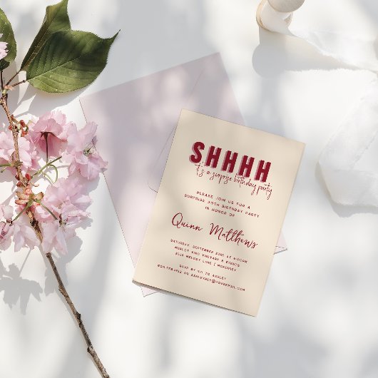 Überraschung Geburtstagsparty Einladung