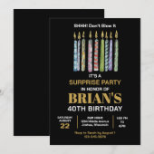 Überraschung Geburtstagsparty Einladung für jedes  (Vorne/Hinten)