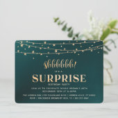 Überraschung Geburtstagsparty Einladung, Gold Einladung (Stehend Vorderseite)