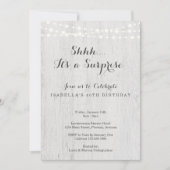 Überraschung Geburtstagsparty Einladung - Rustikal (Vorderseite)