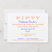 Überraschung Geburtstagsparty Einladung - Shhh (Rückseite)