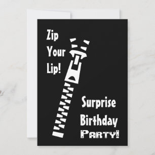 ÜBERRASCHUNG Geburtstagsparty Einladung Zip Your L