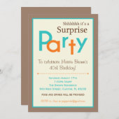 Überraschung Geburtstagsparty Einladungen - Erwach (Vorne/Hinten)