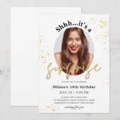 Überraschung Geburtstagsparty Einladungskarte mit  Einladung (Vorne/Hinten)