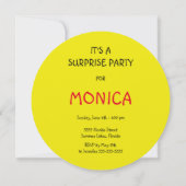 Überraschung Geburtstagsparty Emoji Einladung (Rückseite)