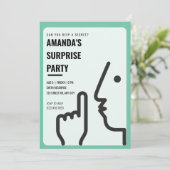 Überraschung Geburtstagsparty, Erwachsene, zeitgen Einladung (Stehend Vorderseite)