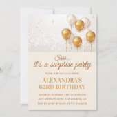 Überraschung Gold Balloons zum 63. Geburtstag Einl Einladung (Vorderseite)