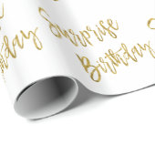 Überraschung Gold Foil Geburtstagsbroschüre Geschenkpapier (Rolleneckpunkt)