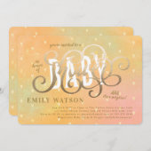 Überraschung Herz Gold Letter Babydusche Einladung (Vorne/Hinten)