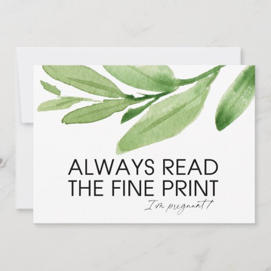 Überraschung Ich bin schwangere Schwangerschaft An Karte (Vorderseite)