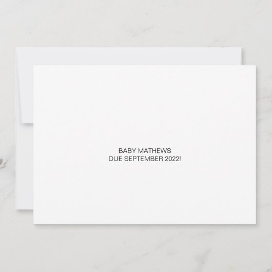 Überraschung Ich bin schwangere Schwangerschaft An Karte (Rückseite)