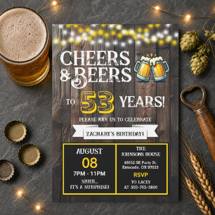 Überraschung im Hinterhof: Prost und Bier zum 53. Einladung