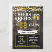Überraschung im Hinterhof: Prost und Bier zum 53. Einladung (Vorderseite)