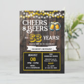 Überraschung im Hinterhof: Prost und Bier zum 53. Einladung (Stehend Vorderseite)