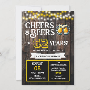 Überraschung im Hinterhof: Prost und Bier zum 62.  Einladung