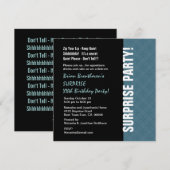 ÜBERRASCHUNG Jahr Geburtstag Modernes Dusty Blue V Einladung (Vorne/Hinten)