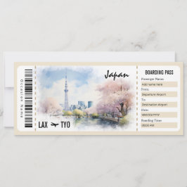 Überraschung Japan Boarding Pass Geschenkgutschein Einladung