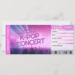 Überraschung K-Pop Fan-Geschenk Konzert-Ticket Rev Einladung