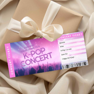 Überraschung K-Pop Fan-Geschenk Konzert-Ticket Rev Einladung