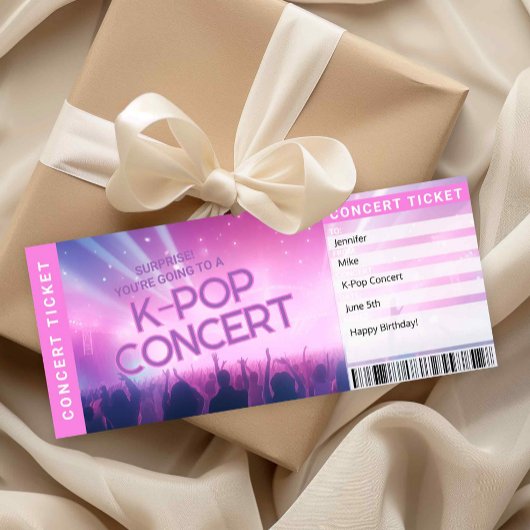 Überraschung K-Pop Fan-Geschenk Konzert-Ticket Rev Einladung