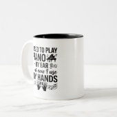 Überraschung Klavierhände Tasse Zwei-Töne (Vorderseite Links)