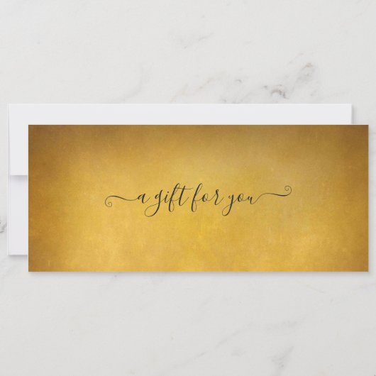 Überraschung Konzert Gold Geschenk Einladung (Rückseite)