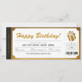 Überraschung Konzert Gold Geschenk Einladung (Vorderseite)