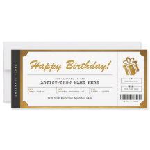 Überraschung Konzert Gold Geschenk Einladung