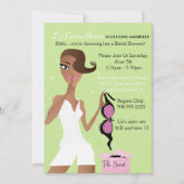 Überraschung Lingerie Brautparty Green Sparkle Einladung (Vorderseite)