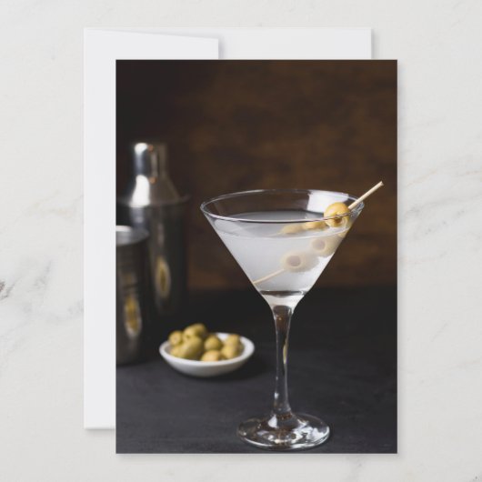 Überraschung Martini Black Krawatte Veranstaltung Einladung (Rückseite)