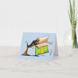 Überraschung Me Airedale Welsh Terrier Feiertagskarte