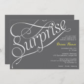 "ÜBERRASCHUNG" Meilenstein Geburtstag oder Veranst Einladung (Vorne/Hinten)