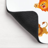 "Überraschung!" Niedlicher Cartoon Lions Mousepad (Ecke)