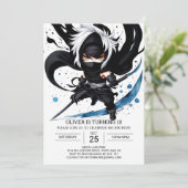 Überraschung Ninja Adventure Kids's Birthday Einladung (Stehend Vorderseite)