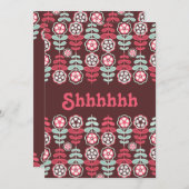 Überraschung Party Chic Whimsistische Retro Floral Einladung (Vorne/Hinten)