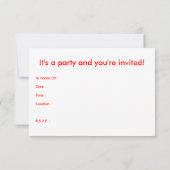 Überraschung Party Einladung: Sprechblase im Comic Einladung (Rückseite)