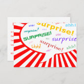 Überraschung Party Einladung: Sprechblase im Comic Einladung (Vorne/Hinten)