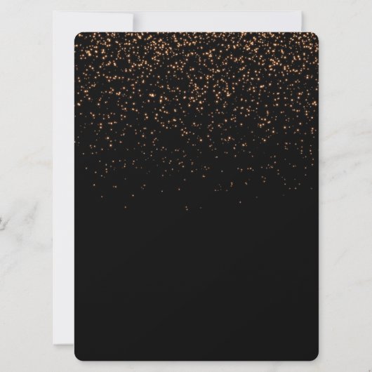 Überraschung Party Geburtstag Gold Glitzer Einladung (Rückseite)