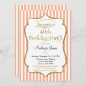 Überraschung Party Geburtstagsfeier Einladung Peac (Vorne/Hinten)