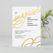 Überraschung Party Gold Foil Einladung (Stehend vorne)