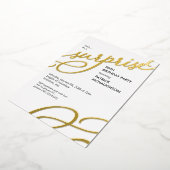 Überraschung Party Gold Foil Einladung (Gedreht)