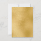 Überraschung Party Gold Foil Geburtstag Einladung (Rückseite)