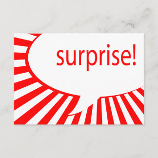 Überraschung! Party: Sprechblase Einladung