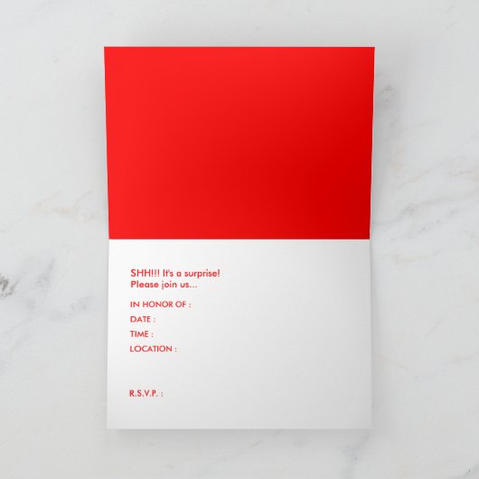 Überraschung! Party: sprechenblase Einladung (Innenseite)